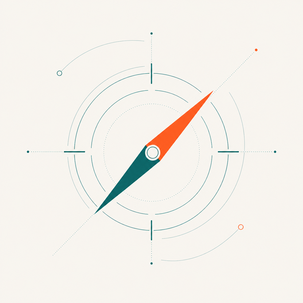 Compass illustration representing strategic direction